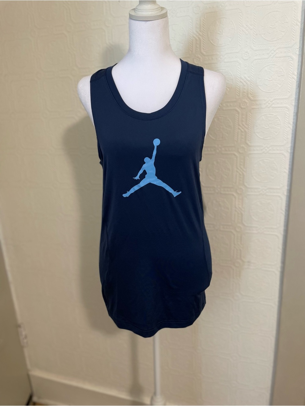 Jordan Navy Blue Training Tank with Light Blue Trim
